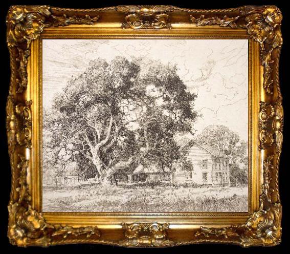 framed  Percy Gray Guardian Oak (mk42), ta009-2